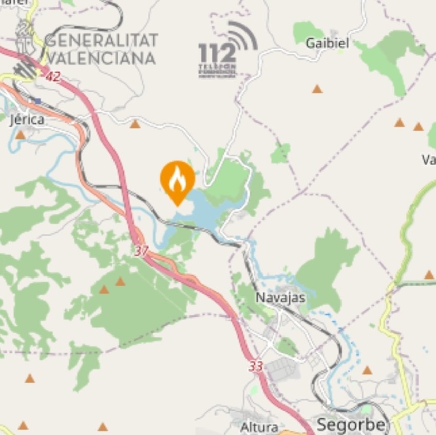 VOSTcvalenciana's tweet photo. 🔥 Declarado #incendio #forestal en #Jerica (CS) junto al embalse del Regajo.
HT de seguimiento #IFJerica .
Medios movilizados. https://t.co/XxRE1MANK1