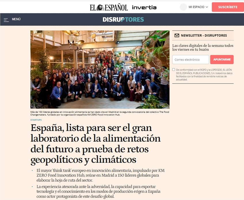 beazmi's tweet photo. 🥩🍎🥗La #alimentación del futuro se construye desde el presente y adentrarse en un #Thinktank como #TheFoodChangemakers, fundado por #KMZERO Food Innovation Hub, es apasionante.
La crónica del evento celebrado en Madrid, este sábado en @disruptoresee 👇
🔗https://t.co/YPAfPkfERf https://t.co/GCc5eW1hPT