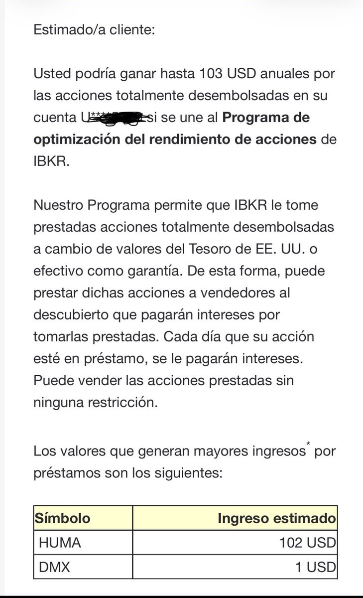 VictorIndexado's tweet image. Buenos días gente! Ayer el #broker (#IBKR) me envió esto del préstamo de acciones que no conocía. ¿Alguien lo ha usado? Aparentemente parece dinero gratis, y con muy poco riesgo y puedes disponer de las acciones en cualquier momento. ¿Algo que se me esté escapando? #finX