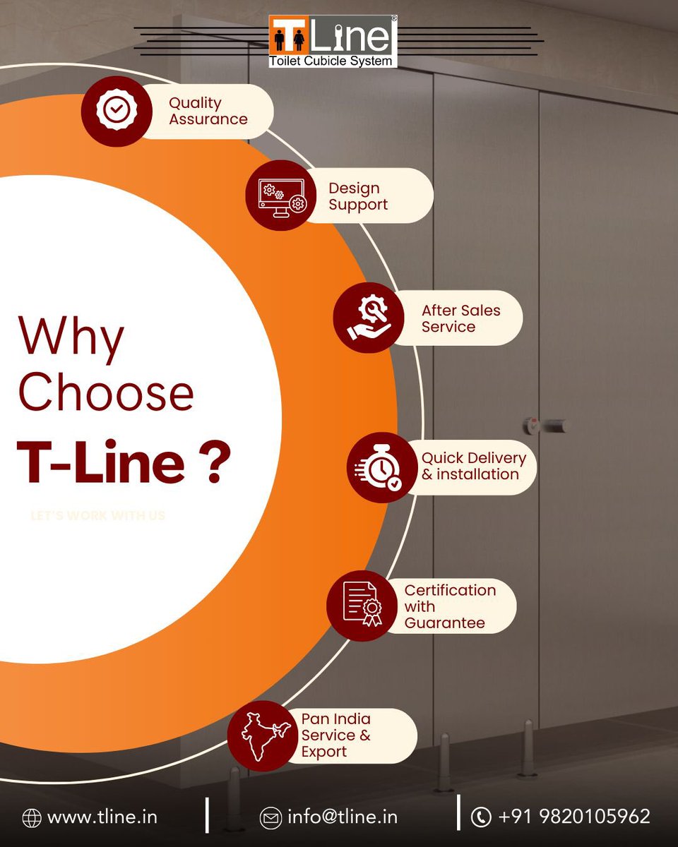 TLineinnerspace's tweet image. Planning your next project?
Let T-Line handle it - design, delivery &amp;amp; beyond.

T-Line | Toilet Cubicle System
Smart Design | Clean Aesthetics | Lasting Impressions
tline.in | info@tline.in

#TLine #ToiletCubicles #RestroomPartitions