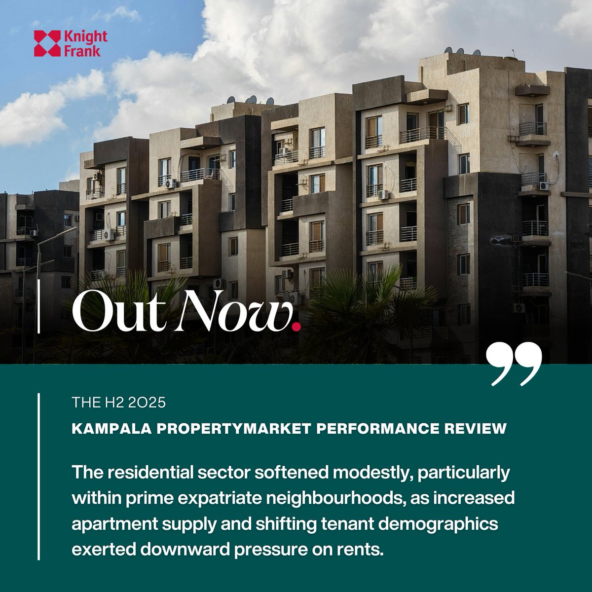 knightfrankug's tweet image. #OutNow: Kampala’s residential market is evolving — are you keeping up?

“The residential sector softened modestly, particularly within prime expatriate neighbourhoods, as increased apartment supply and shifting tenant demographics exerted downward pressure on rents.”

What does