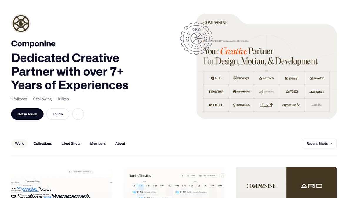 We're live on <a href="/dribbble/">Dribbble</a> !!!