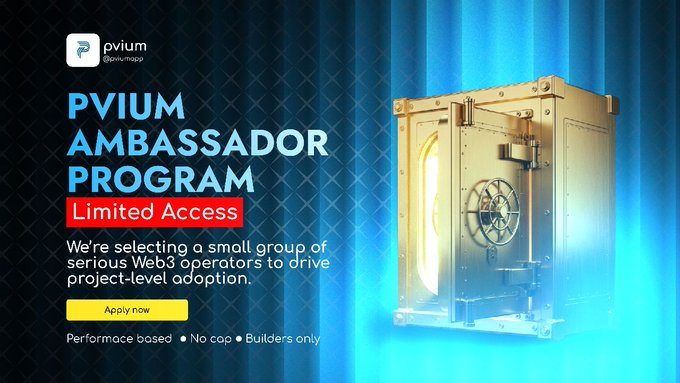 Times running out fren.

Only 12 hours 53 minutes left

Don't miss out on a chance to put your skills on the Pvium map.

Apply below: 

forms.gle/93nHhpjUGGi1Ru…