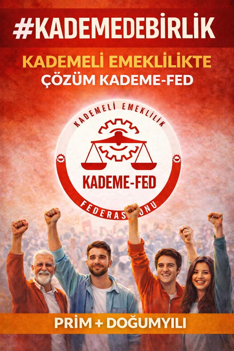 <a href="/KademeFed/">Kademeli Emeklilik Federasyonu</a> Sayın başkanımızı kabul edip mağduriyetimizi dinleyen Kadın ve Demokrasi Vakfı (KADEM) Mütevelli Heyeti Başkanı Sümeyye Erdoğan Bayraktar Hanımefendi’ye teşekkür ederiz
<a href="/Akparti/">AK Parti</a> 
<a href="/AkpartiAnkara/">AK Parti Ankara</a> 
<a href="/AkPartiYalova77/">AK Parti Yalova</a> 
<a href="/RTErdogan/">Recep Tayyip Erdoğan</a> 
<a href="/KademeFed/">Kademeli Emeklilik Federasyonu</a> 
<a href="/EmekDerResmi/">EMEK-DER</a>
#KademedeBirlik