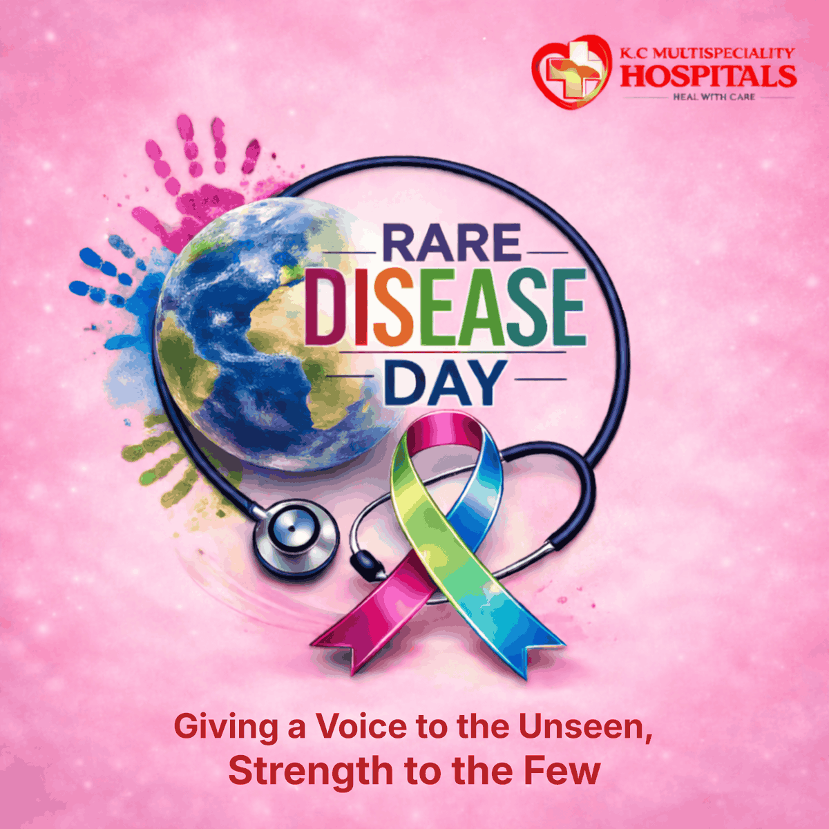 KCMultiHospital's tweet image. 🎗️🌍 Rare Disease Day

Giving a voice to the unseen, strength to the few. 💙

Let’s raise awareness, support patients &amp;amp; promote inclusive healthcare for all. 🤝

#RareDiseaseDay #SupportRare #HealthForAll #Awareness
