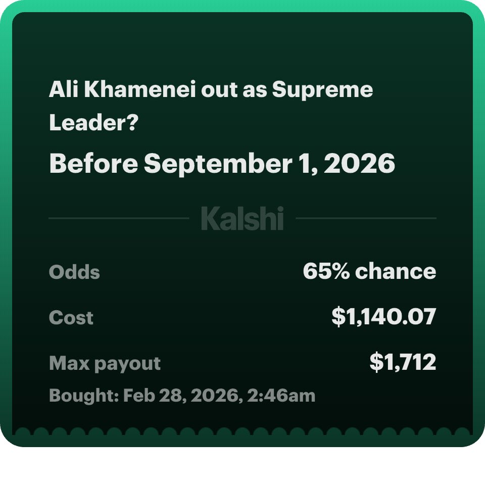 Probably a safe bet to get into before everyone wakes up and realizes we’re at war with Iran: