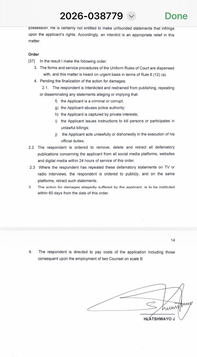 africans80288's tweet photo. Thank you Adv Sikhakhane. #CalvinMathibeli will learn from this not to run his mouth without thinking. https://t.co/0xnrkwhQI7