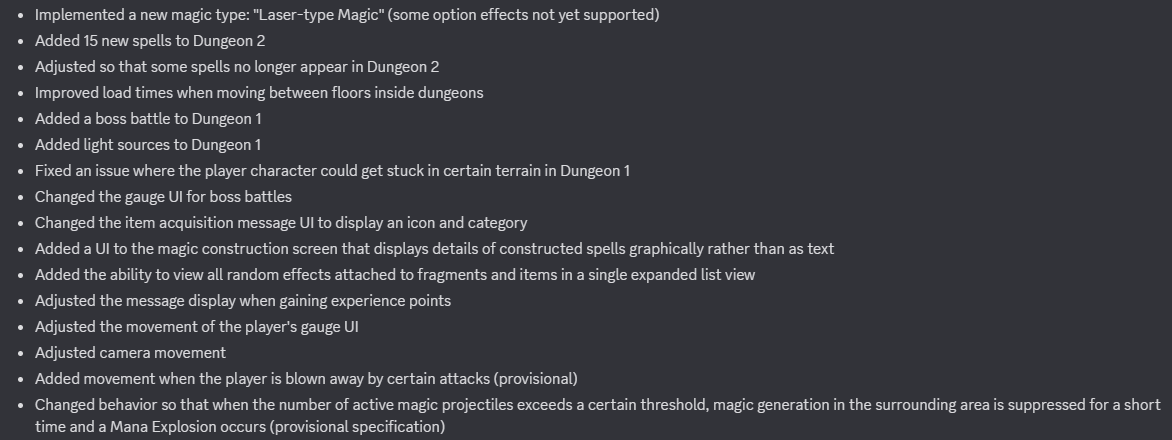 SpellFragments's tweet photo. 【アップデート】
Spell Fragments 禁忌魔法版 Alpha 0.1.70を出しました!
新魔法や新ボスなど、色々盛り込んでいます!
🧙♂️公式コミュニティで魔法研究
https://t.co/sEHhwW9LtE
🎮Steamウィッシュリスト登録
https://t.co/2lRCJFU783
#SpellFragments #スペフラ https://t.co/hZdCF9izcH