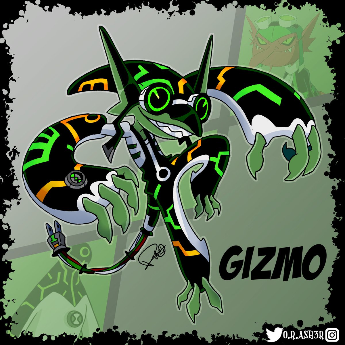 ORAsh3r's tweet photo. #b10fusionfeb Day 24: GIZMO
(JuryRigg + Upgrade) | Reskin Style
Loved the idea behind the original fusion from the show, but felt it needed a bit more of the gadget goblin present.
#Ben10 #art #FusionLab https://t.co/kq9whH8d94