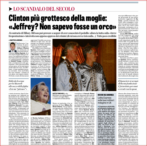 il caso Epstein e i suoi protagonisti, prende la piega di una farsa da cabaret
finirà tutto nella normalità
e passerà, normale, che vi siano persone che sventrano e mangiano dei neonati