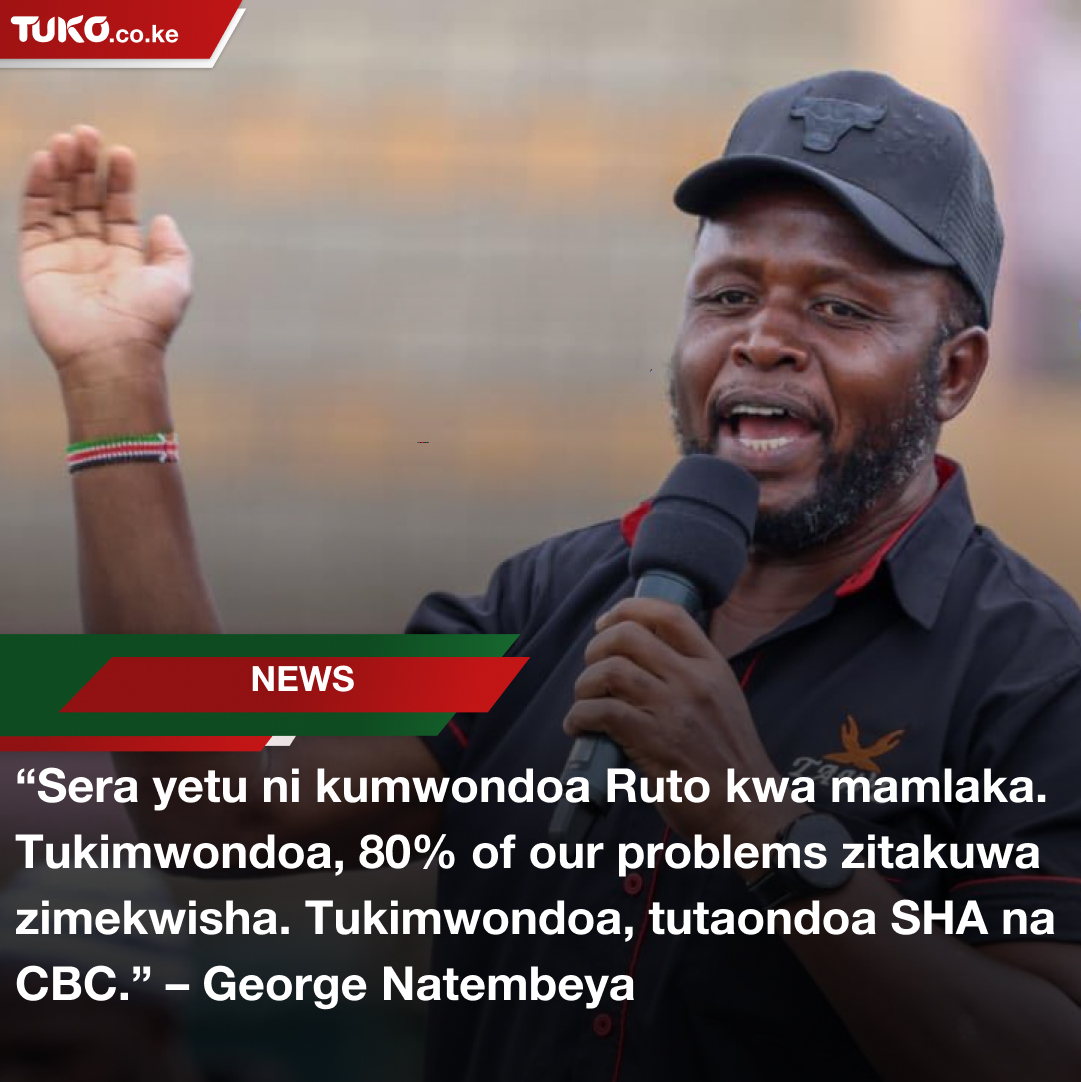 Tuko_co_ke's tweet photo. “Pesa ikikuja kuleni, lakini jua mahali ya kuweka kura,” Trans Nzoia Governor George Natembeya tells Ahero residents in Bahati Constituency, Nakuru County.
Photo: George Natembeya (Facebook)
#tukonews #Kenya #Natembeya https://t.co/fWzXr5yNs5