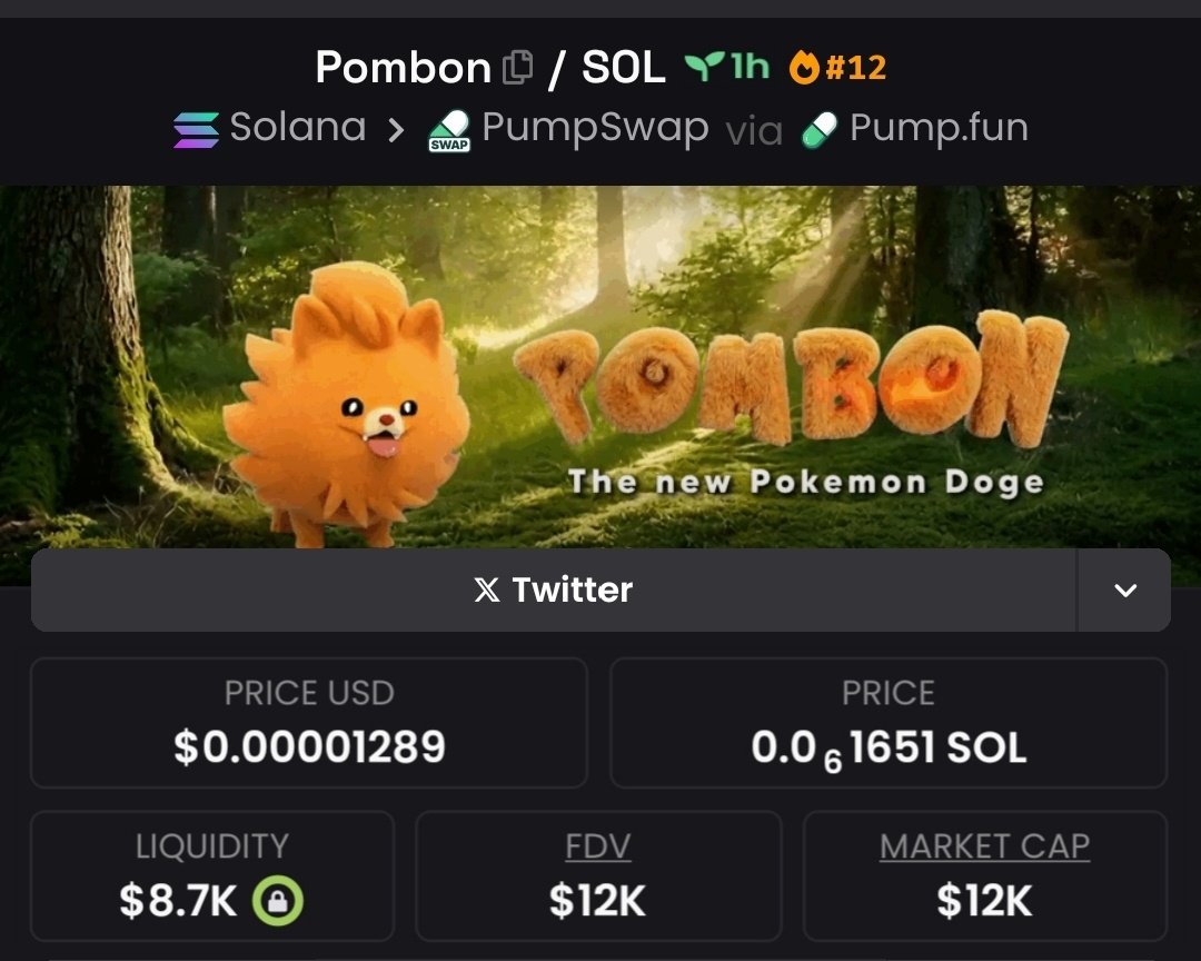 josCaraballo's tweet image. Showcased the phenomenal $POMBON boasting a staggering $12k market capitalization, within my elite Telegram circle.
#CryptoPump #Crypto #Altseason #Solana #AltcoinAlert