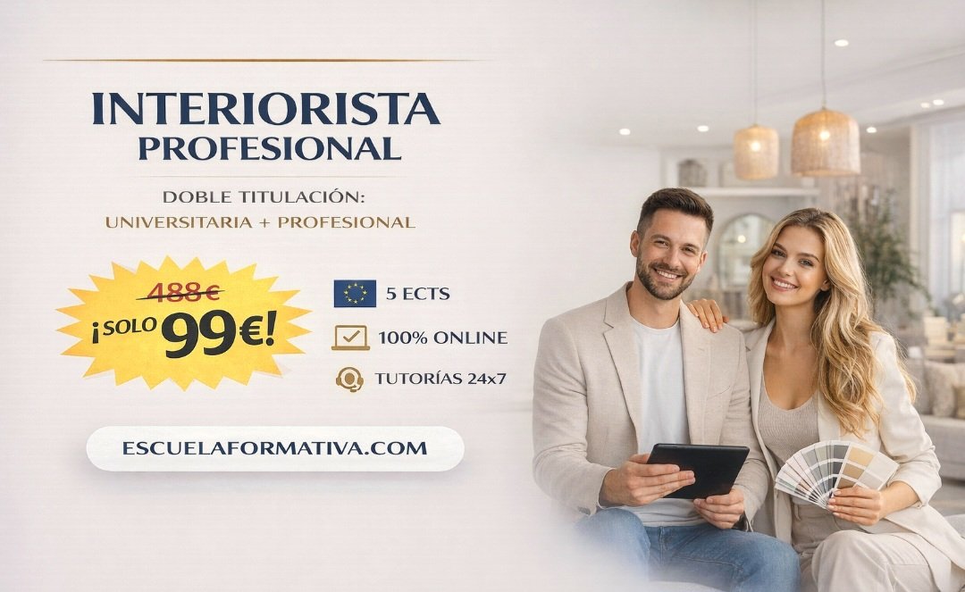 EscuelaIntForm's tweet image. ✨ Transforma espacios. Transforma tu futuro.
🎓Fórmate como Interiorista Profesional con Doble Titulación #Universitaria + #Profesional (5 #ECTS 🇪🇺).
📲 100% online
👩‍🏫 Tutorías 24x7
 Solo 99€‼️
escuelaformativa.com/cursos/curso-u…
#interiorismo #curso #Interiorista #formación