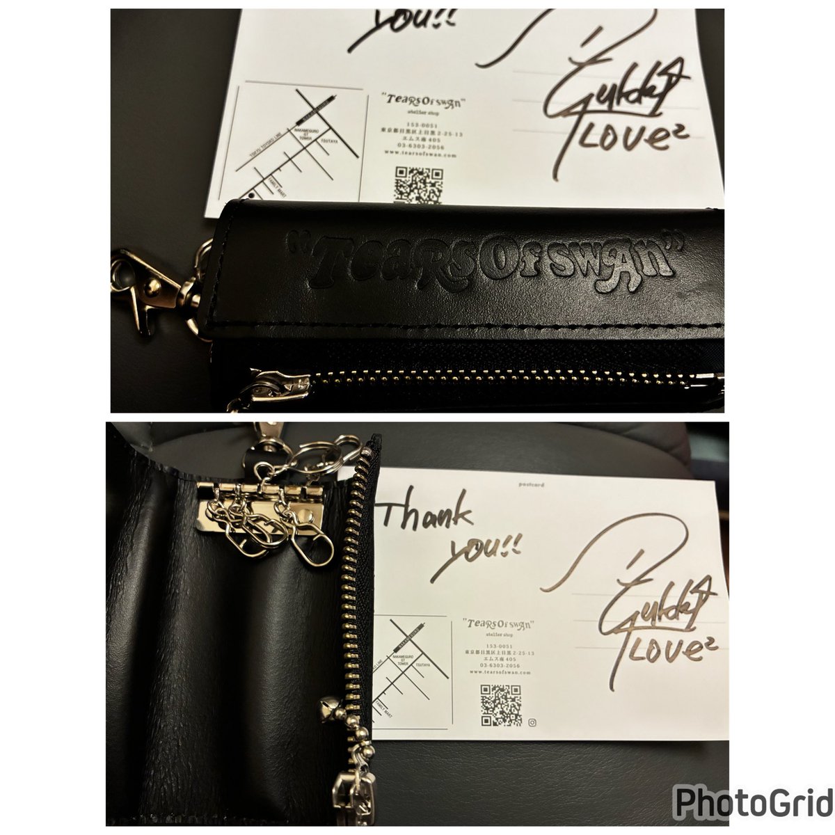 TEARS OF SWAN -LEATHER ZIP KEY CASE 届いた💛