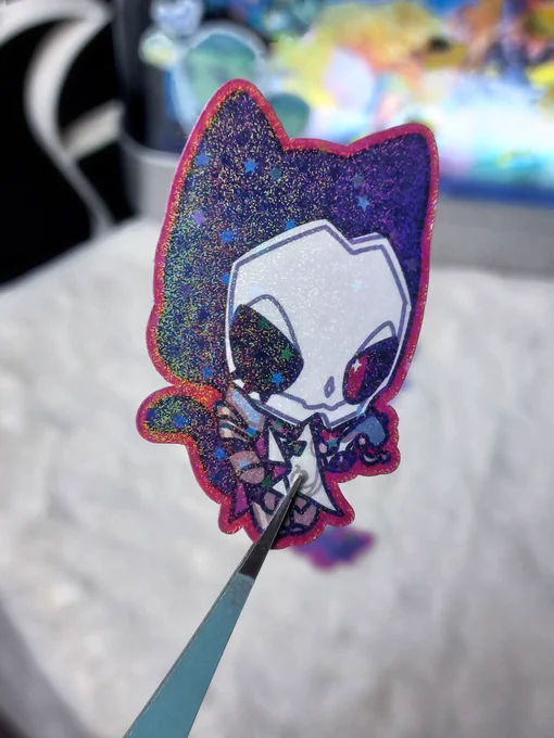 okey here are the stickers they turned out so cute and sparkly...i used holo sandstar for the sparkly effect