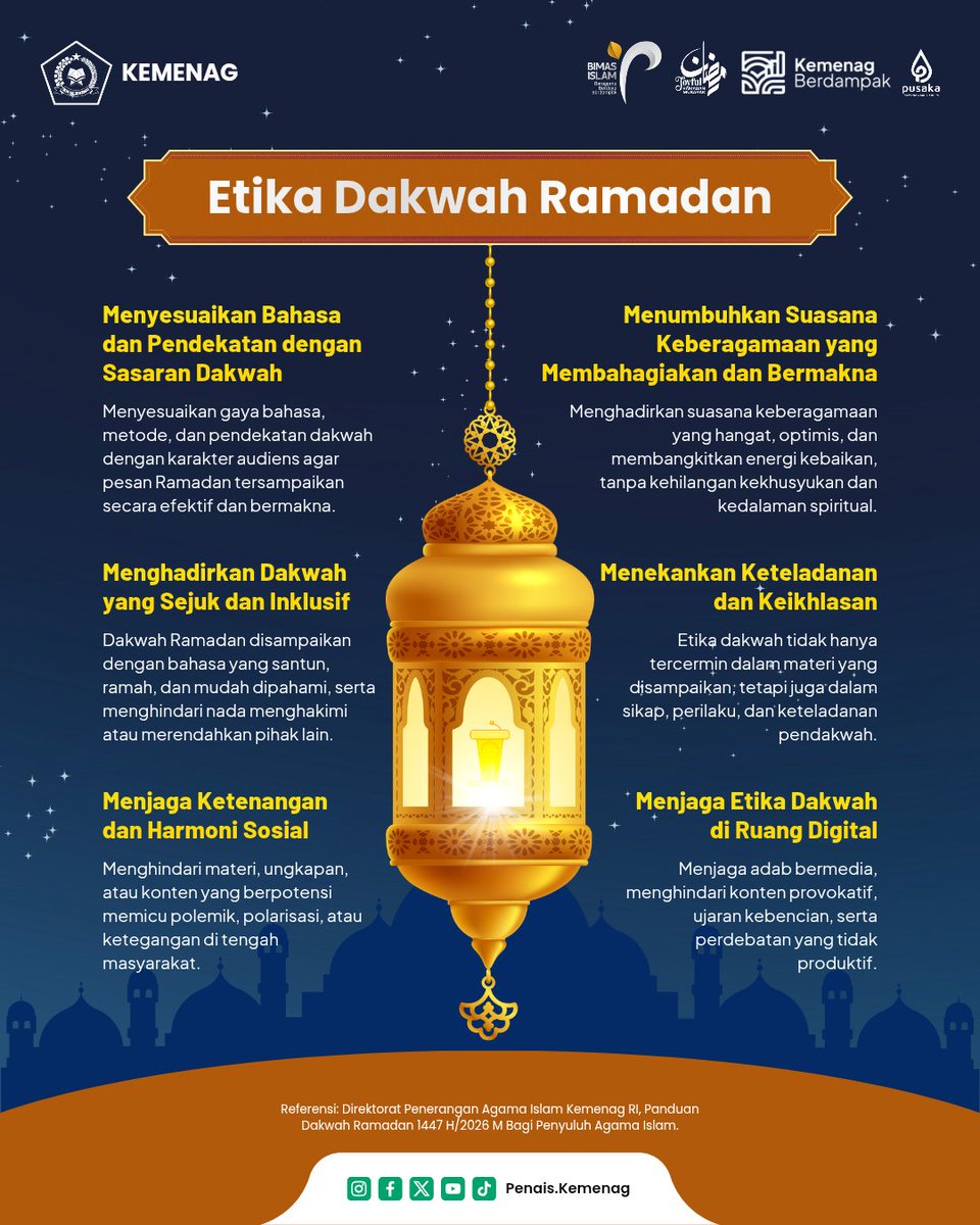 Dakwah yang kita sampaikan pun hendaknya menghadirkan keteduhan, menyejukkan hati, dan menguatkan ukhuwah.

Mari #SahabatPenais, kita hadirkan Ramadan yang hangat melalui dakwah yang beretika dan menenangkan.