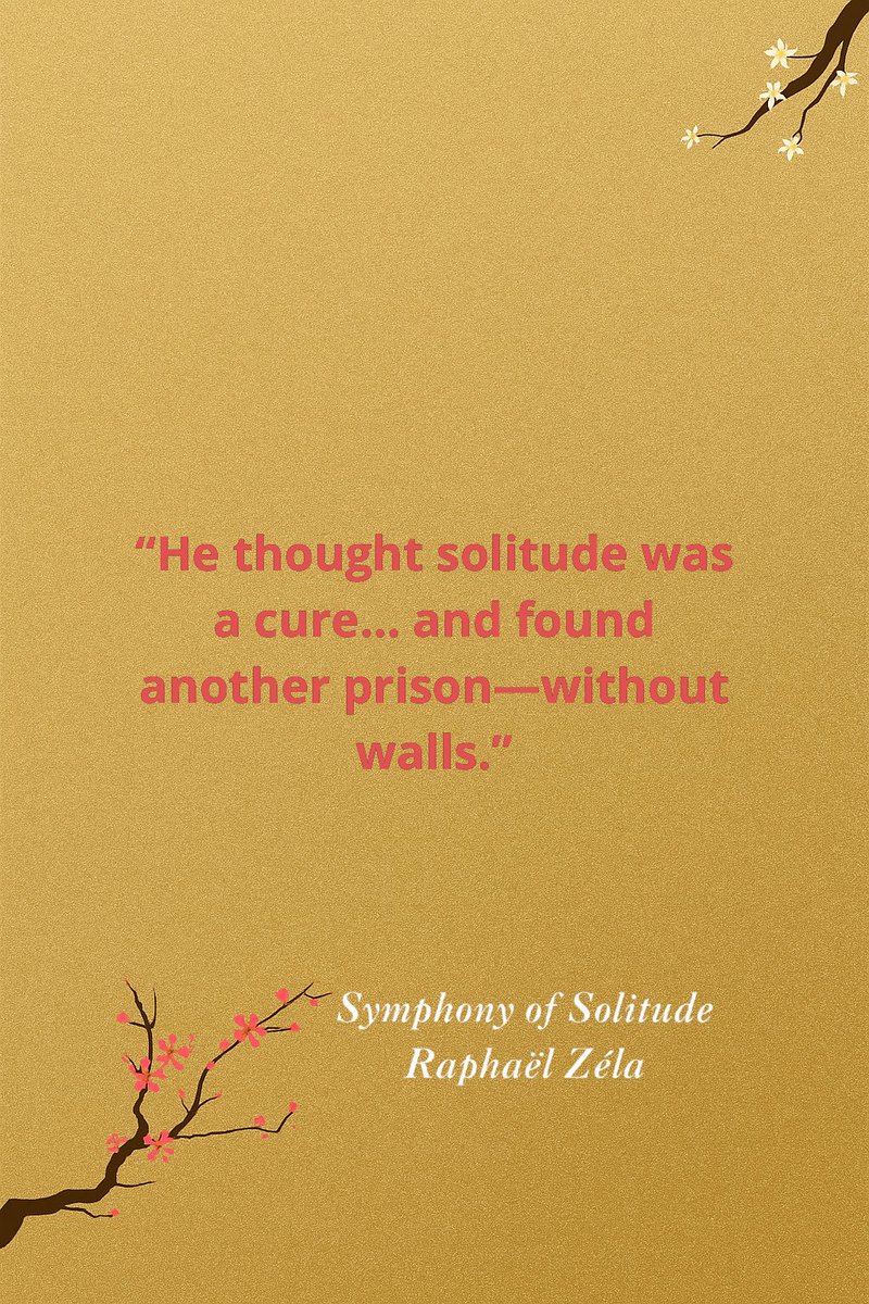 RaphaelZela's tweet photo. He mistook solitude for healing.
But some silences don’t set you free —
they build invisible walls inside you.

Not every escape is liberation.
Sometimes it is simply a quieter cage.

#SymphonyOfSolitude #LiteraryFiction #PhilosophicalFiction #AmWriting #EmotionalDepth https://t.co/BW18tWOGVc