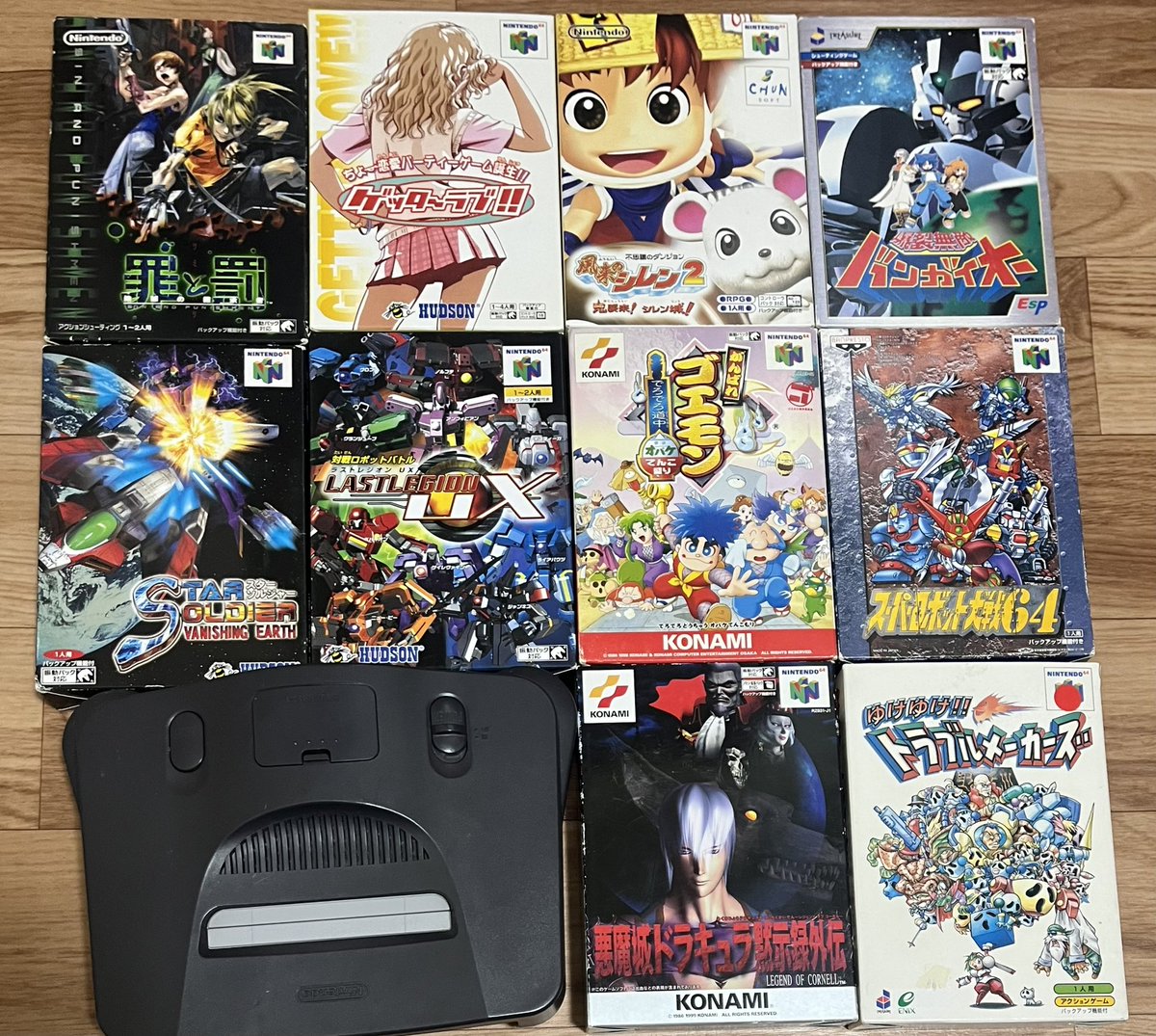 PS3を収納して64と交代。あんまりソフト持ってないけど、久々に遊びます。