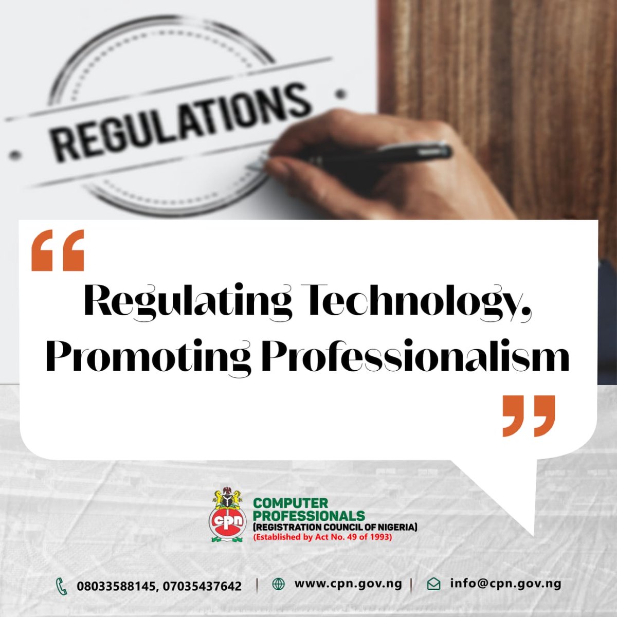 Are you registered with CPN? If you are not, do so without delay...