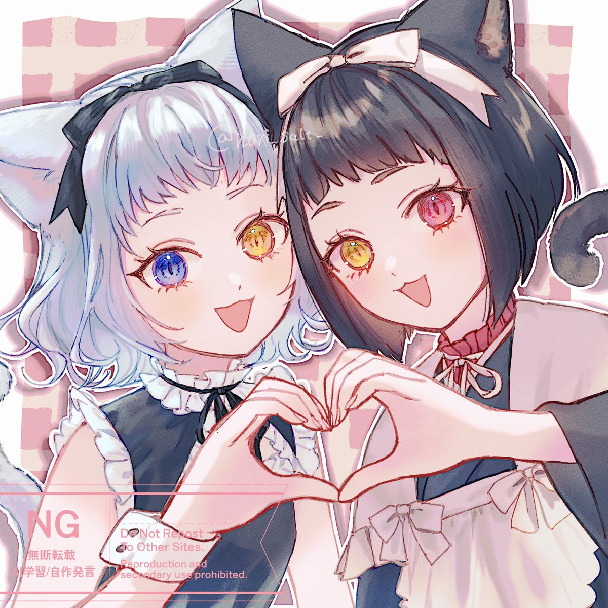 #今月描いた絵を晒そう
バレンタインと猫の日でした！🍫🐾
来月もよろしくお願いします🌼