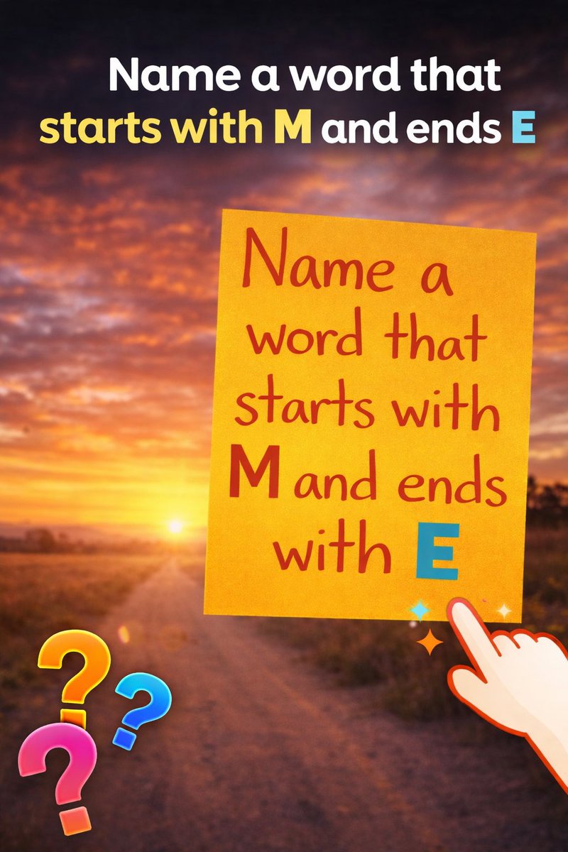 Aspirants_desk_'s tweet photo. Brain teaser time! 🧠✨
Name a word that starts with M and ends with E.
No Google. Just your brain.
Let’s see who gets it first!.
#Quiz #BrainTeaser #GuessTheWord #Riddle #MindChallenge #CanYouSolve #CommentYourAnswer #WordGame #TestYourBrain #DailyQuiz #BrainTraining #FunQuiz #viralpost