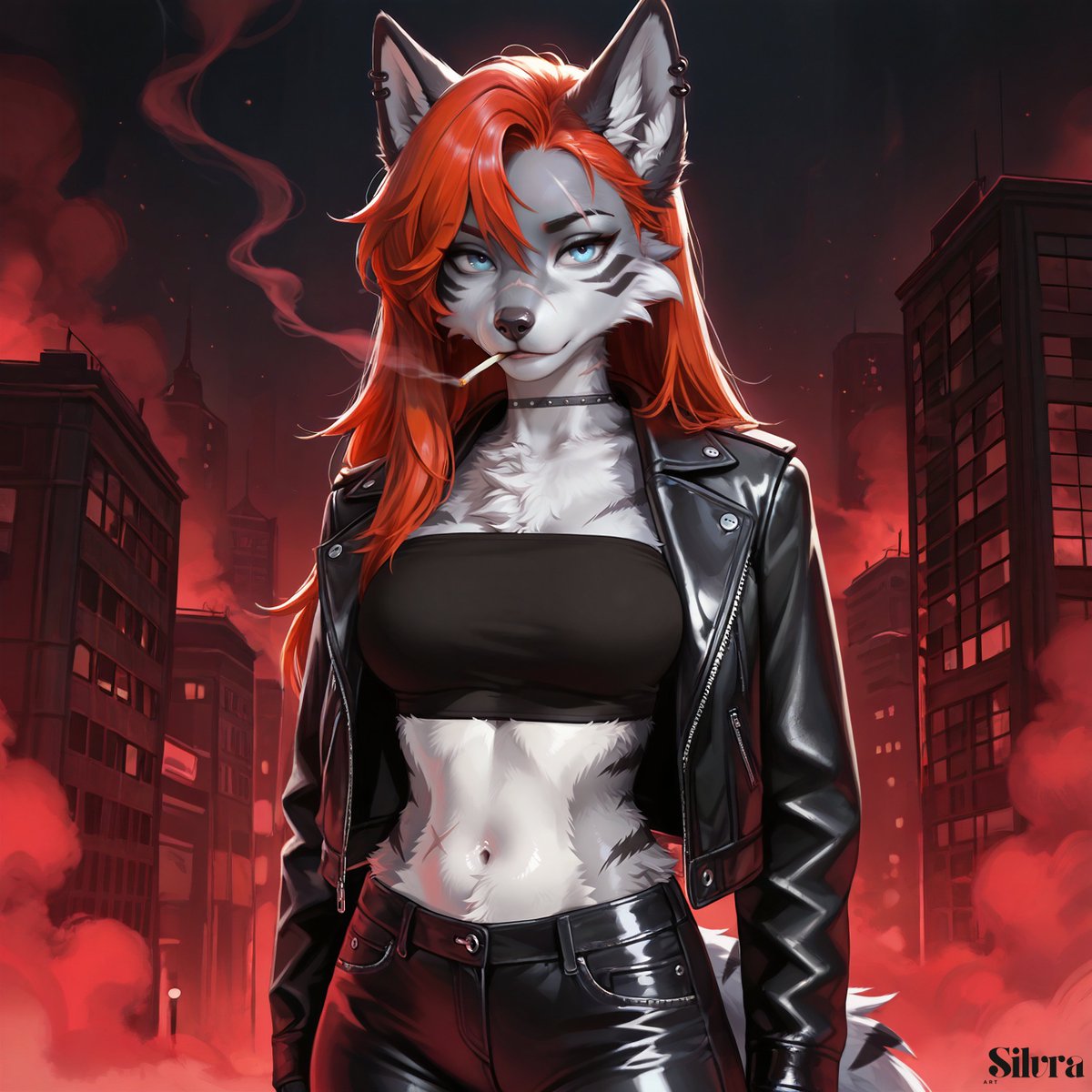 QT: Red/Black art
Thanks for the tag!
Red and black are my favourite colours so this is perfect!

#furry #furryart #furryAI #AIart #AIgenerated #furryartist #anthro #digitalart #furryfandom #furrycommunity #aifurry #AIart︎ #furryoc #furryartists #furrycommunity
