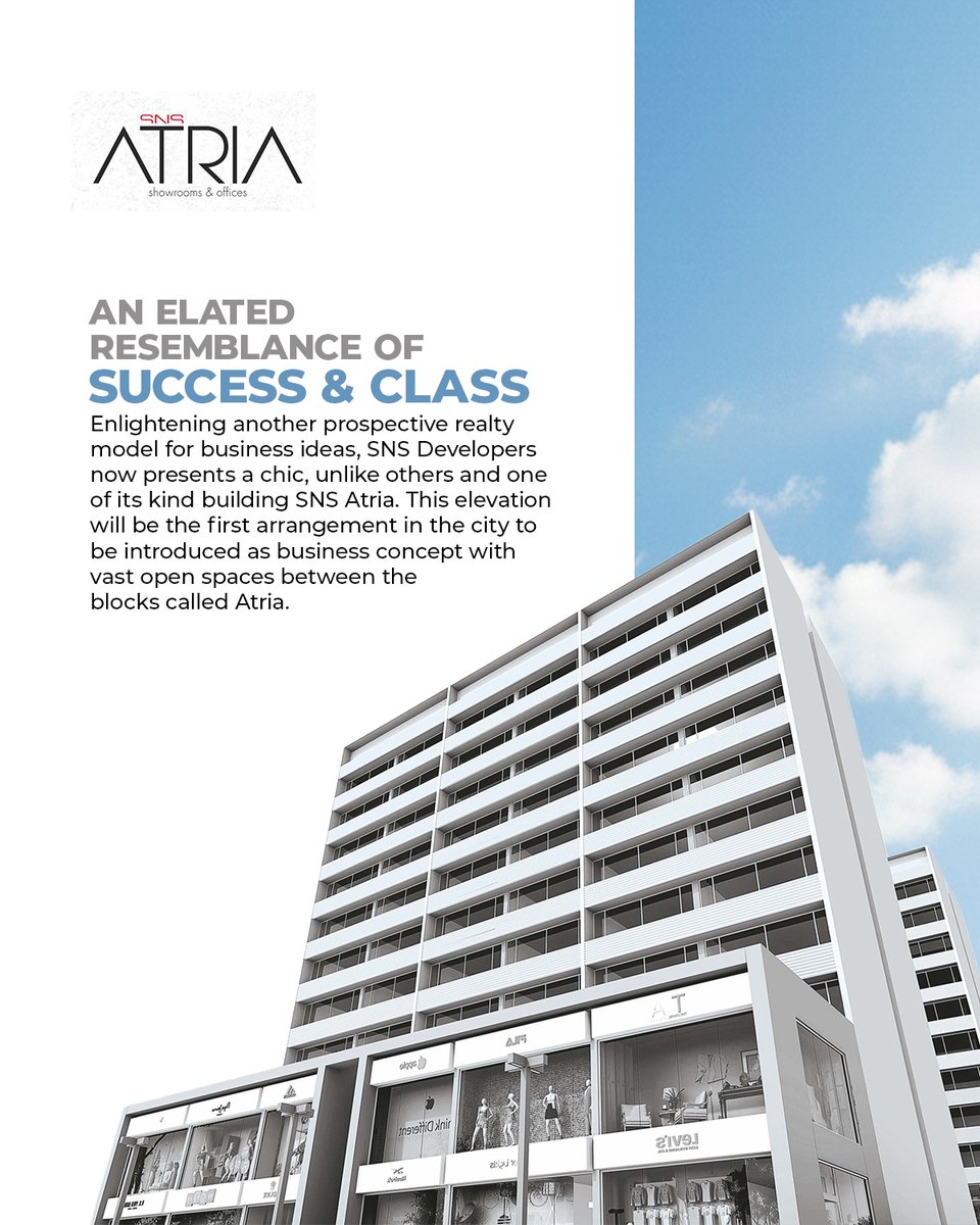 SNSDevelopers's tweet photo. Success has a new address. SNS Atria – A landmark built for tomorrow’s achievers. Delivered with pride. Sold out on trust.  #commercialproperty #landmark #sns #atria #citypride #modernarchitecture #officespace #realestatedevelopment #suratrealestate https://t.co/R7f5rou6TO