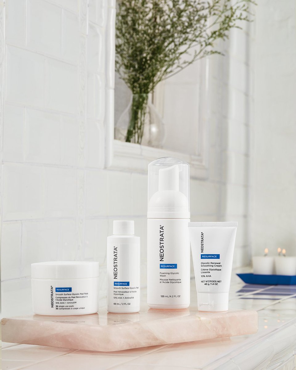 NeostrataEA's tweet photo. The #NeoStrata Resurface collection is designed to smooth, firm, and brighten, leaving you with skin that looks as good as you feel. Let your best skin do the talking! "Visit https://t.co/TiLfwpFCiI to transform your texture!

#HealthySkinHappyLife
#Skinvestment 
#SkincareGoal https://t.co/revONyns1s