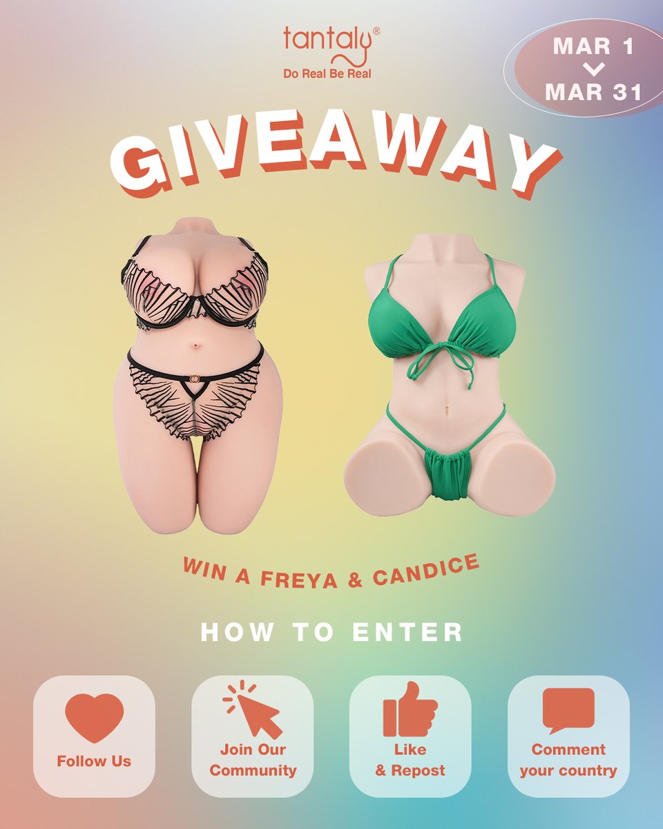 ✨ MARCH GIVEAWAY IS LIVE! ✨

🏆 THE PRIZES:
EU winner: Freya
US winner: Candice

🗓️ MAR 1 – MAR 31

HOW TO ENTER 👇
✅ Follow Us
✅ Join Our Community — Tantaly Club
✅ Like &amp; Repost
✅ Comment your country

Don’t miss your chance 🔥

STAY ACTIVE💥
Active members of Tantaly