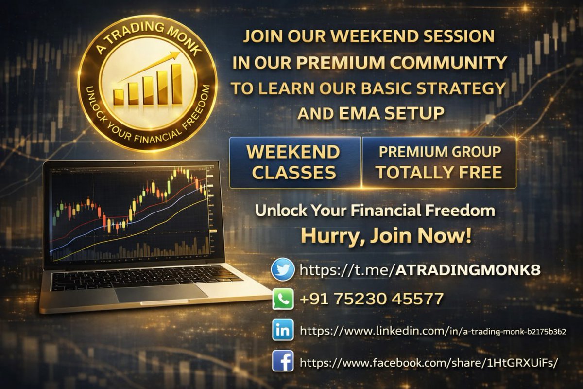 atradingmonk03's tweet photo. https://t.co/sx04RkdloR

#TradingEducation #TradingCommunity #MarketPsychology #PriceAction #TechnicalAnalysis #FinancialLiteracy #UPI #FintechTips #GoldTrading #MarketStructure #TechnicalAnalysis #TradingEducation 
#RiskManagement #TradingMindset #FinancialMarkets https://t.co/GWbC2FdCeI