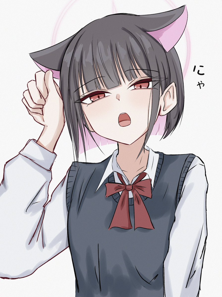 にゃ！ #今月描いた絵を晒そう #ブルアカ