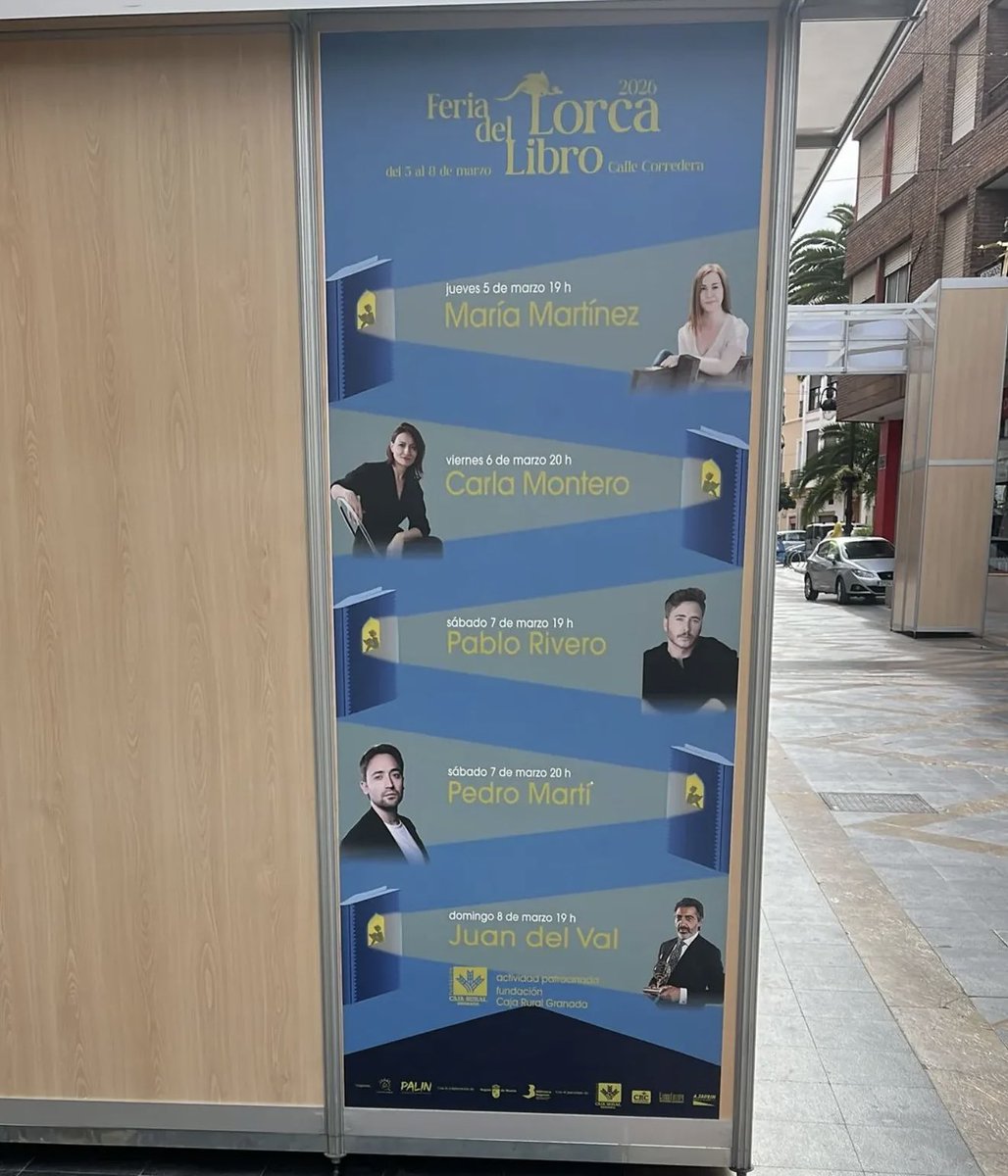 Mariet_Martinez's tweet photo. Feria del Libro de Lorca.
Jueves, 5 de marzo, a las 19:00 h.
Presentación y firma.
Entrada libre hasta completar aforo. 
¡Espero veros allí! ☺️ https://t.co/X4jNbwXgaf