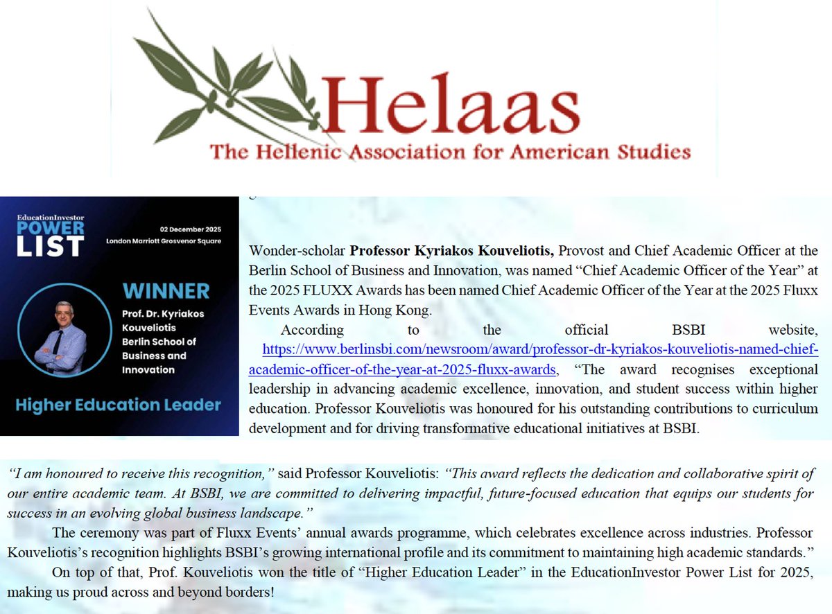 Prof. Dr. KYRIAKOS KOUVELIOTIS FRSA (@kouveliotis) on Twitter photo 