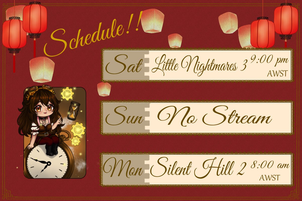Stream Schedule is live!!

Switching up my schedule a little this week with a bit of eerie and horror vibes with Little Nightmares 3 and Silent Hill 2!!