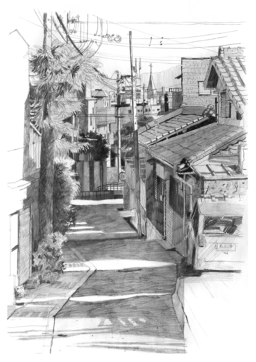 水彩画への道のり6 : 鉛筆スケッチは10年続けました】 描き始めの頃は
