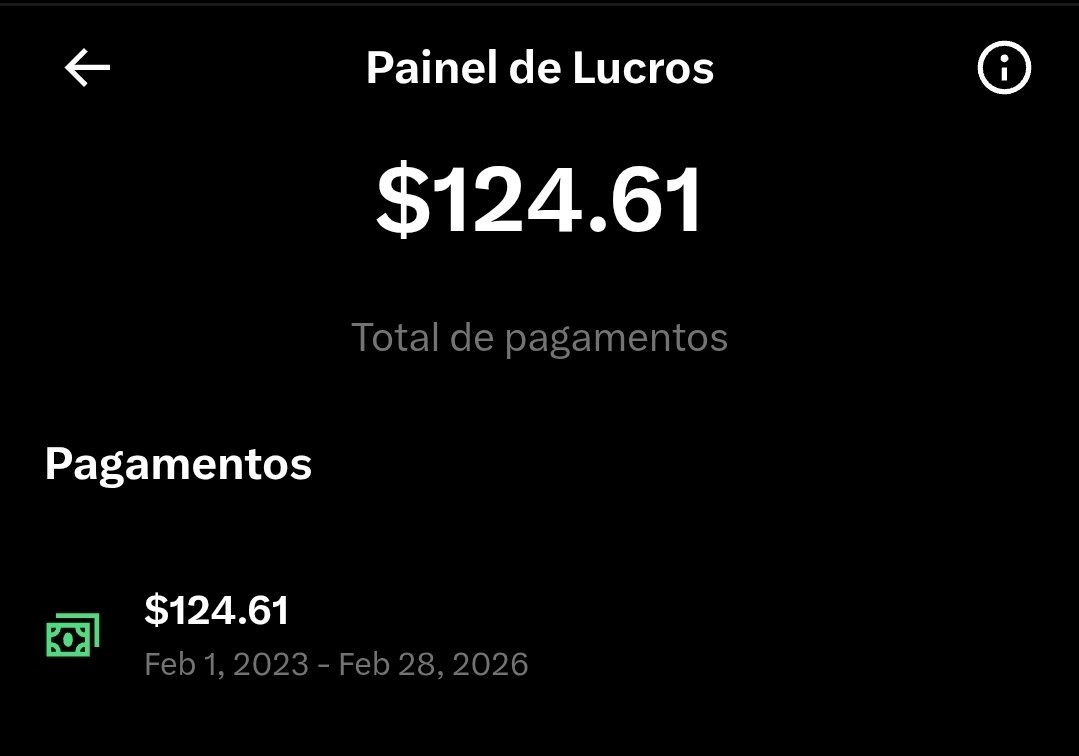 Ontem recebi minha primeira monetização no X.

Conta criada dia 15 de janeiro. Foram uns 700 posts desde então e 10 milhões de views.

Vale o empenho? Diretamente não, mas os ganhos indiretos são bons. E o dinheiro dá para pagar o jantar da família no fds.