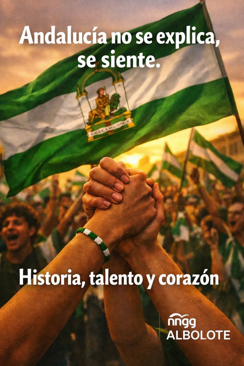 Es el momento de sentirnos orgullosos, por pertenecer a una de las mejores tierras del mundo.

Un orgullo recuperado por el Gobierno de Juanma Moreno, que tanto ha hecho por los jóvenes de nuestro pueblo.

Es el momento del orgullo andaluz ¡Feliz Día de Andalucía! #28F
