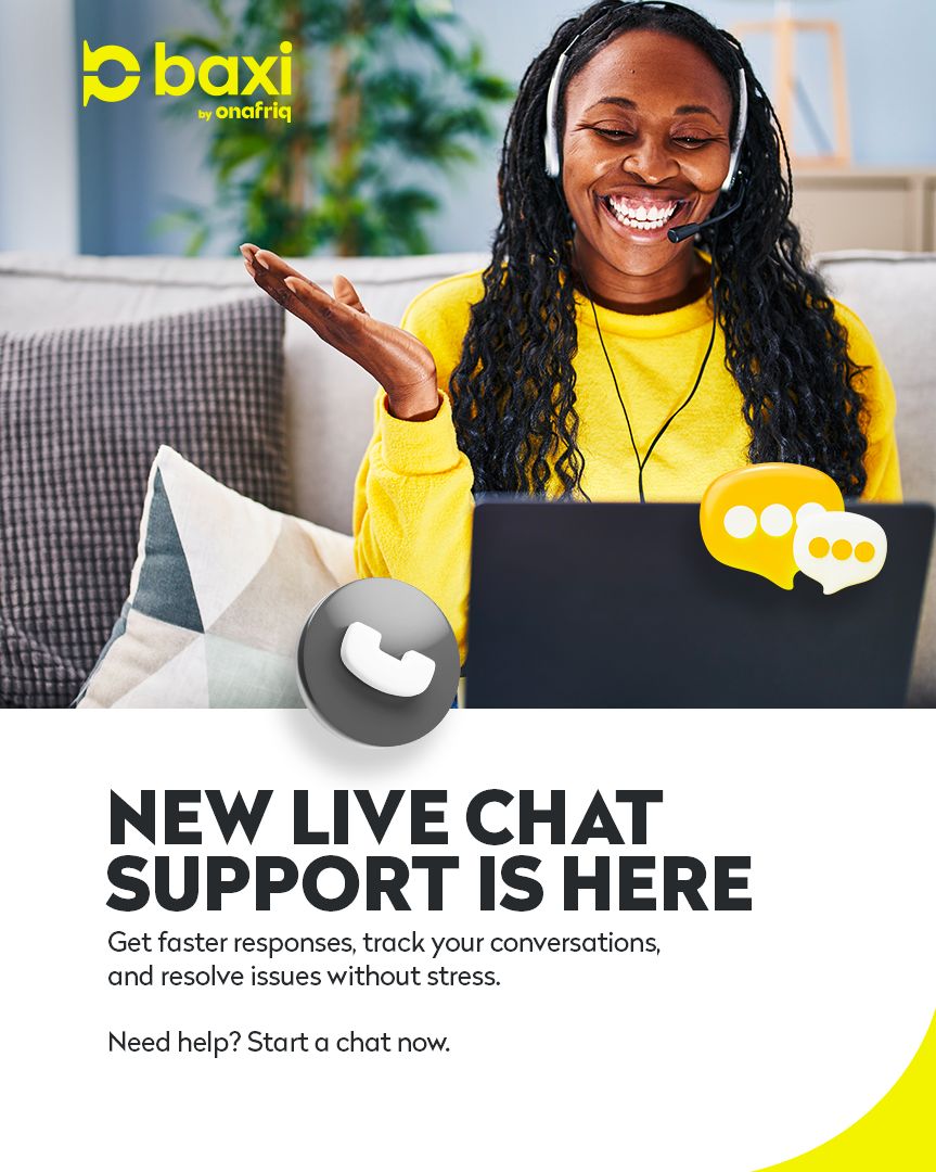 Need Help? Chat Us Instantly

No more waiting. Our new live chat channel is now available on web and mobile.

Report issues, follow up on transactions, and get real-time assistance from Support.

Click here: baxihelp.zendesk.com/hc/en-us