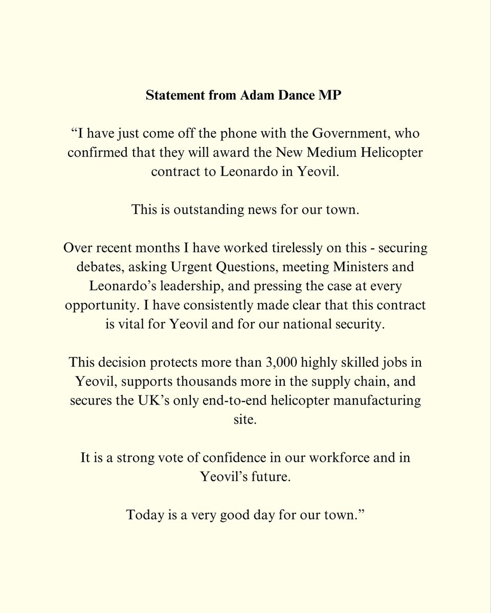 Adam Dance MP tweet media