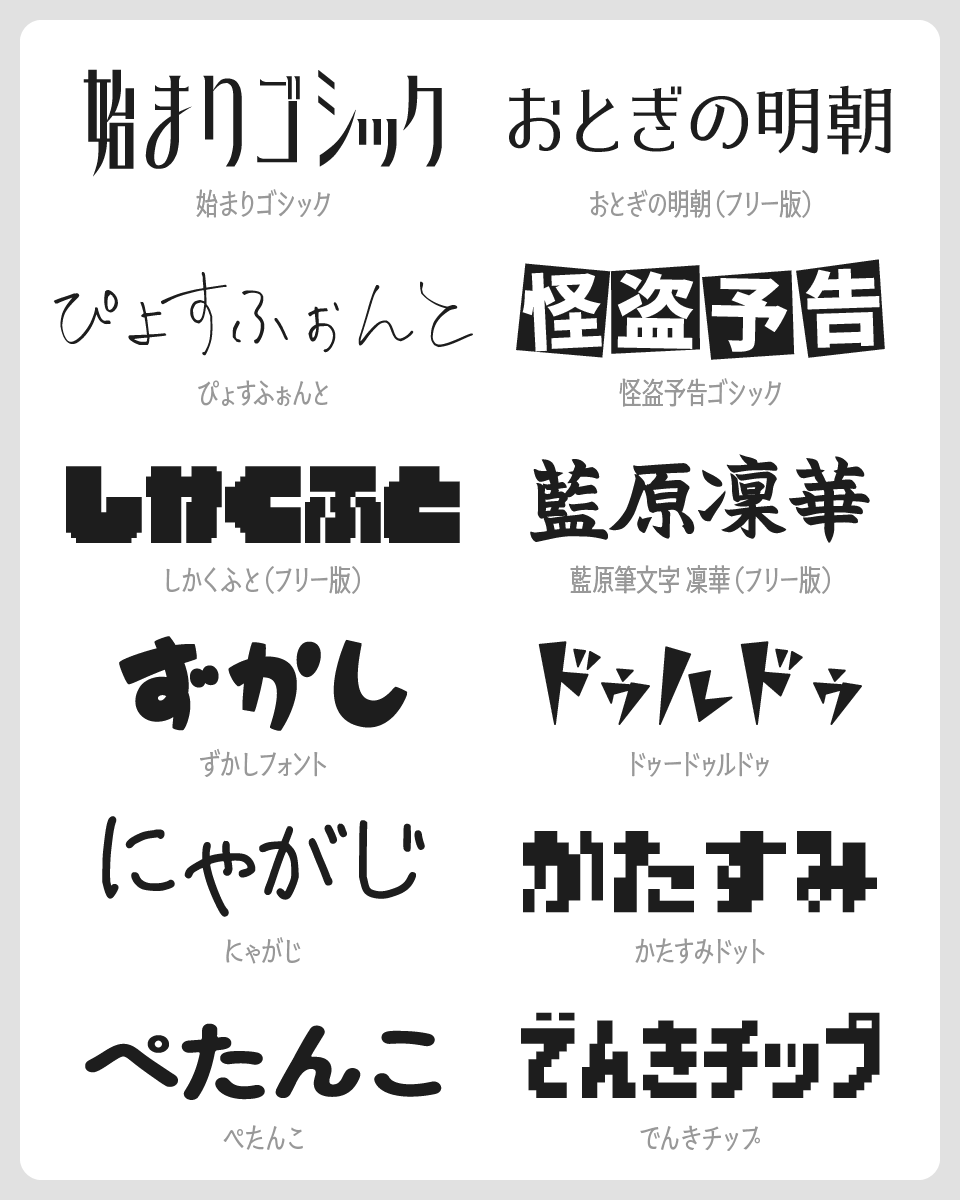 goodfreefonts's tweet photo. 最近（1月〜2月）リリースされたフリーフォント！ https://t.co/CpSrNTL56P