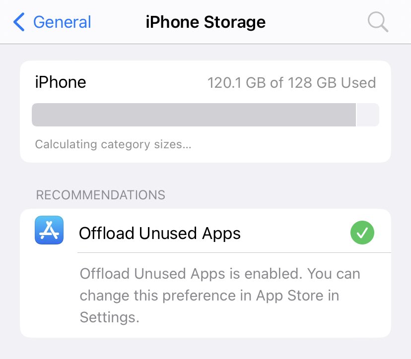 只能把这个功能打开了
空间不够
自动删掉不常用的APP