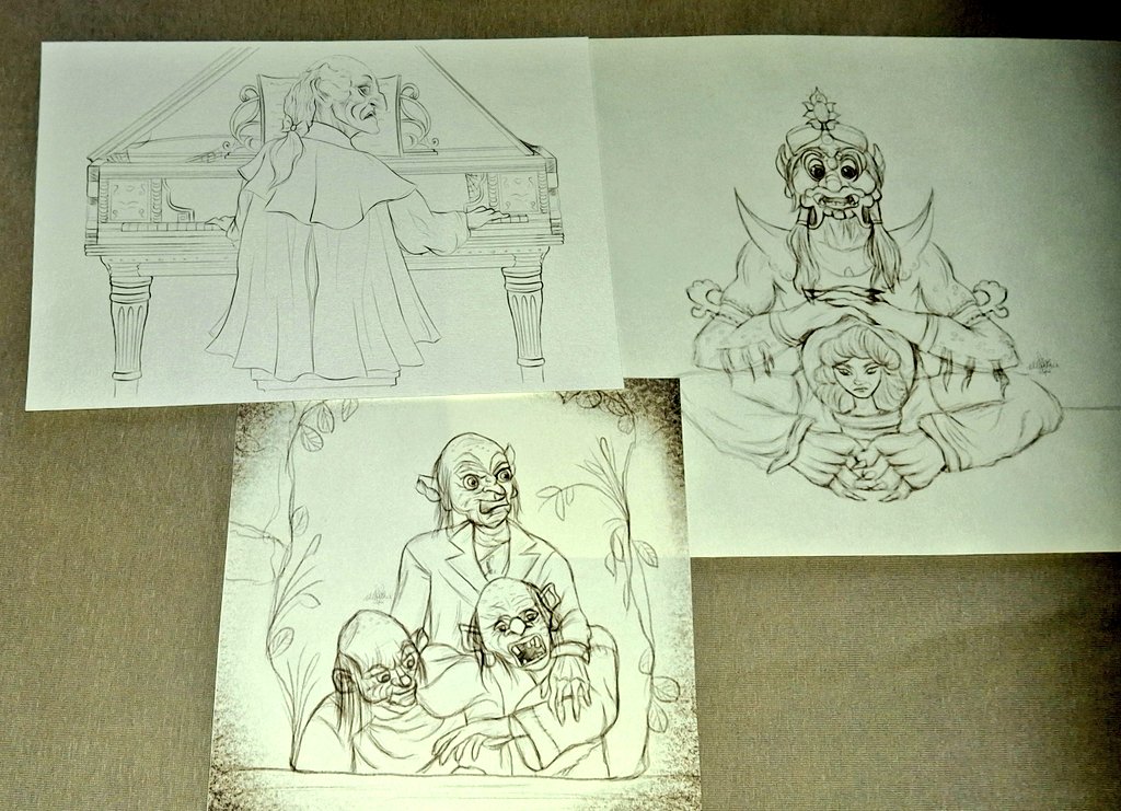 studio_salvator's tweet photo. 3 drawings that were made by my younger sister, a few years ago. One of José, the 3 judges and de oosterse geest. https://t.co/tIJLK3ebZx