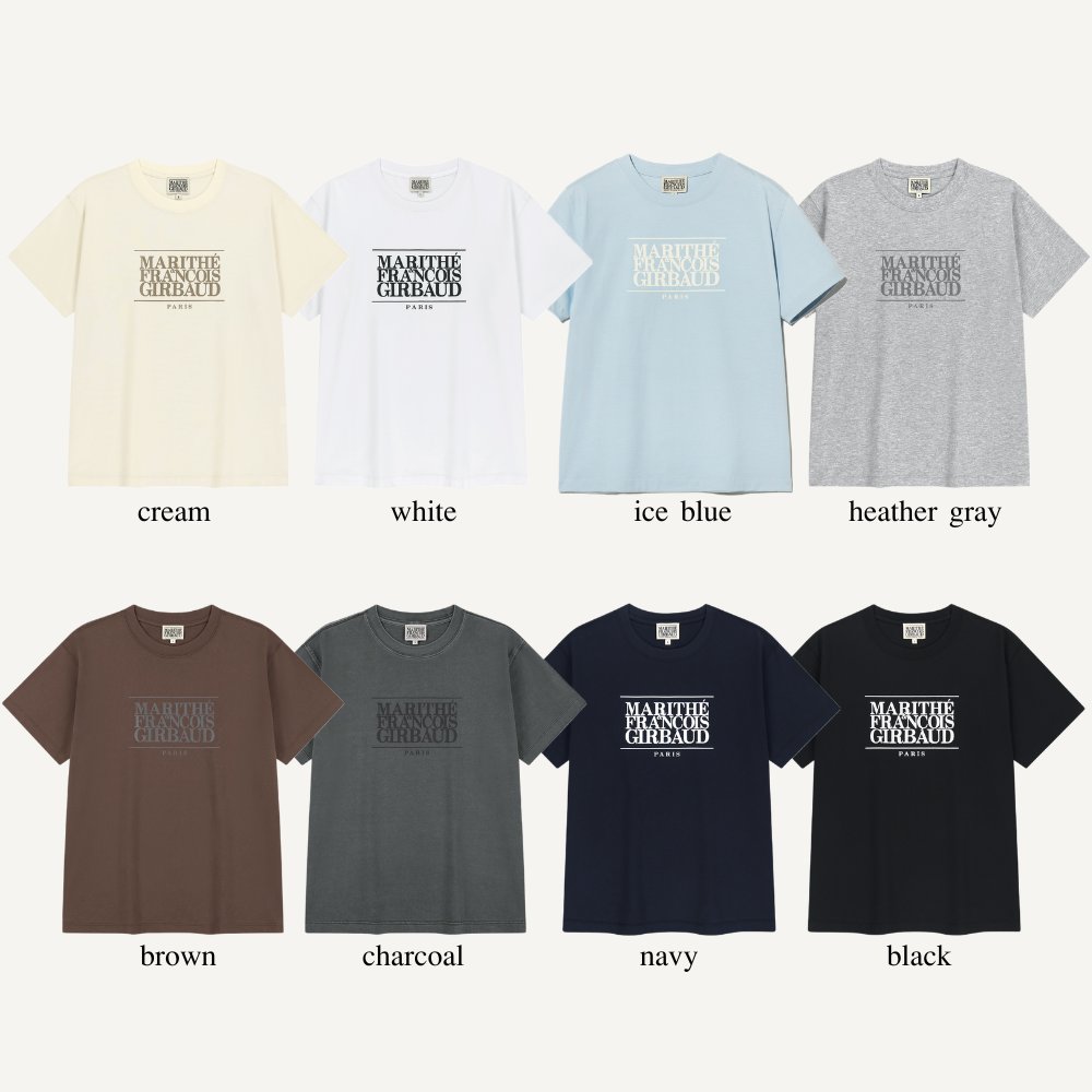 pre⋆｡˚ 
marithe classic logo tee รุ่นนี้ unisex ใส่ได้ทั้งชายและหญิงเลยค่า เหลือ 870 free ems🌷🍥

size; S M L XL XXL