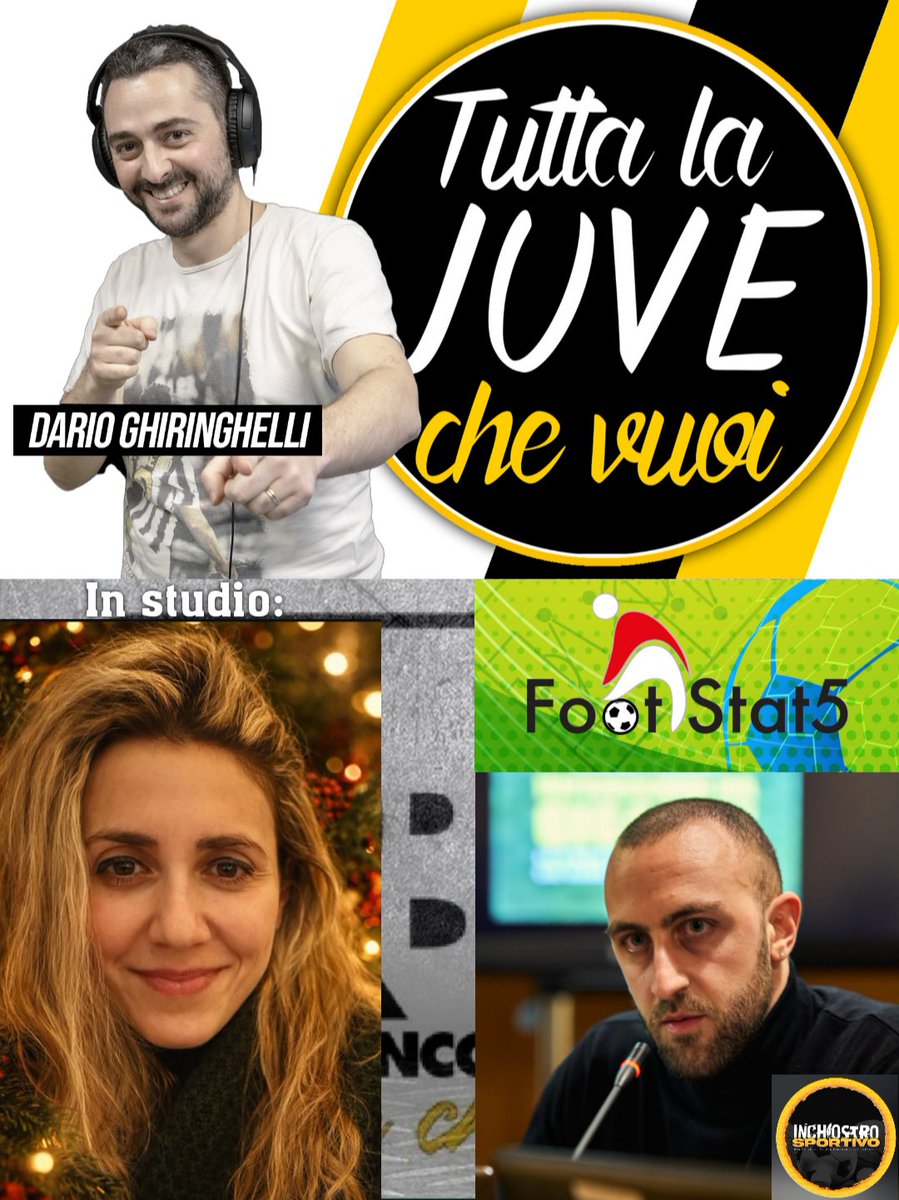 Vi aspetto con "Tutta la Juve che vuoi" dalle 13.00 su Radio Bianconera con <a href="/CaterinaBaffoni/">Caterina Baffoni</a> <a href="/FootStatsCalcio/">FootStats</a> e <a href="/sportivoink/">Inchiostro Sportivo</a> 
#RomaJuve #Juventus