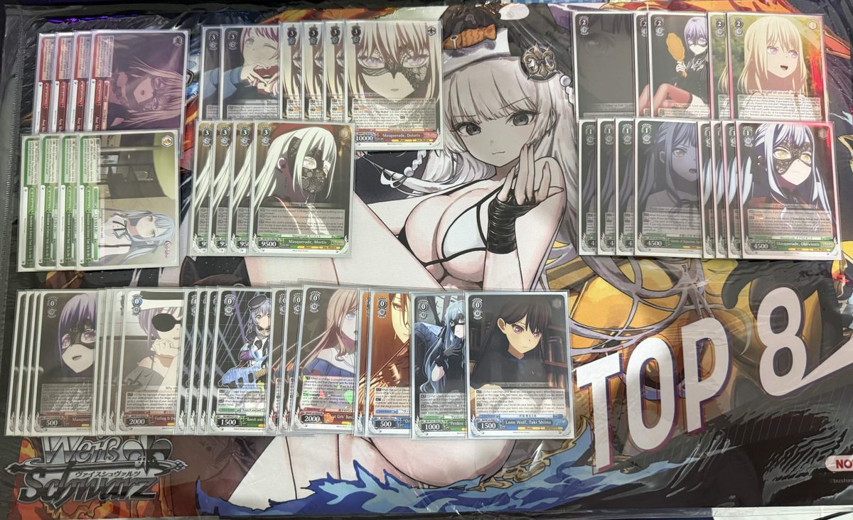 BCS 25/26 Melbourne Top 8
R1 -  HOL Stb/Gura ○
R2 -  NIK Door/Stb ○
R3 - SBY 8 Door ○
R4 - OVL Door/Bar ○
R5 - BD Bar/Pants ○
R6 - BD Bar/Pants x

T8 - SBY 8 Door x
Sadge........but we go again next time.

Decklog: 6PV03