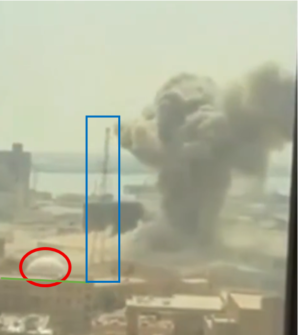 sgnbss's tweet photo. Exact location of explosion in Barhein #OSINT #Iran #Tehran  26°12'22.74"N 50°36'32.92"E (point of view in descritpion) https://t.co/kidFXAECXR