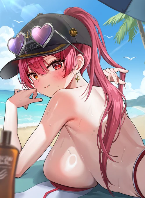 日焼け止め係はキミ? #マリンのお宝