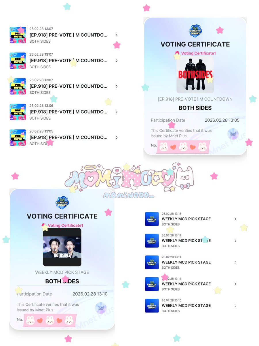 Pls rt &amp; vote to JNJM 🩵 🐶🐰 🩷

— สุ่มแจก 55/2 คน 

🩵 rt+mt หลักฐานการโหวตให้ JNJM
ทั้ง2รายการ (ใส่ลายน้ำที่หลักฐานการโหวต!) 

PRE-VOTE | M COUNTDOWN 
📌 mnetplus.onelink.me/TRa8/xohkwx0b?…

MCD PICK STAGE 
📌 mnetplus.onelink.me/TRa8/xohkwx0b?…

#โหวตเพื่อเจโน่แจมิน