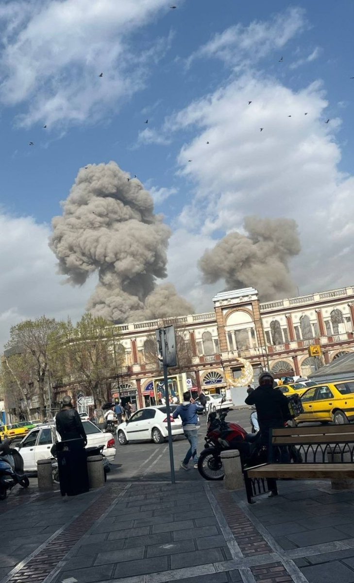ecstasymahi's tweet photo. US &amp; Israel hit Iran — explosions reported in Tehran &amp; across the country. Trump says American “major combat operations” have begun. Iran vows retaliation: “You started the war, we’ll end it. #Tehran https://t.co/y4XstolTUb