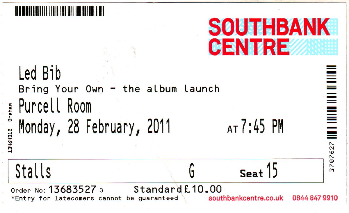 JGRAMHISTORY's tweet photo. Fifteen years ago: LED BIB at Purcell Room, Southbank Centre @southbankcentre https://t.co/aMWGkhV48N